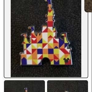 Colorful Geometric Castle Pin